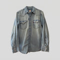 Chemise Western en Jeans Lévis Délavage Clair