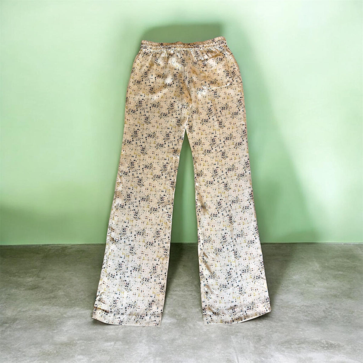 Pantalon "New Pyjama" en Soie Imprimée Pixel JOSEPH