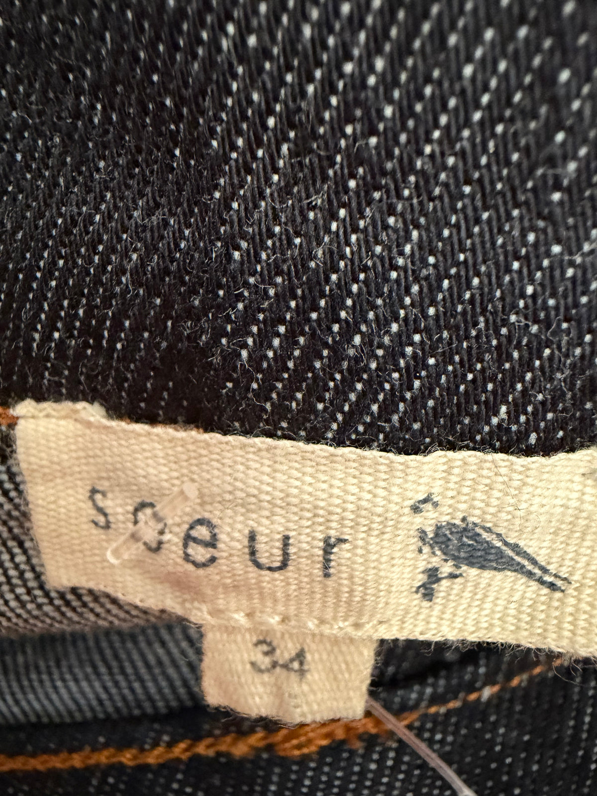 Mini-Jupe en Denim Brut "Soeur" Modèle Crazy